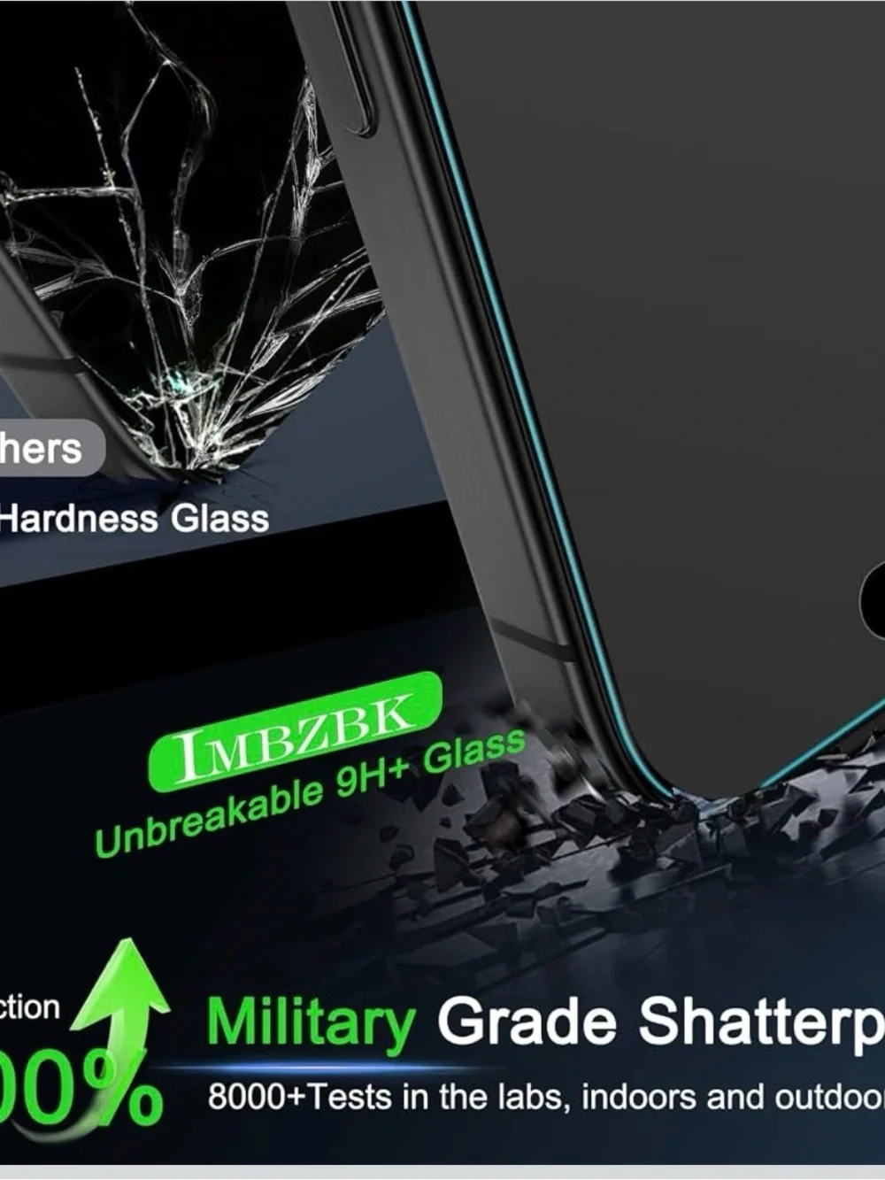 IMBZBK 3 Screen Protector +3 camera Lens for iPhone 17 PRO tempered Glass NEW